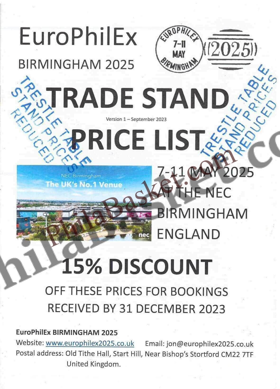 #ASL38 - Information Brochure of EuroPhilEx Birmingham 2025 (Very Ltd. Qty) - United Kingdom - 07 May 2025
