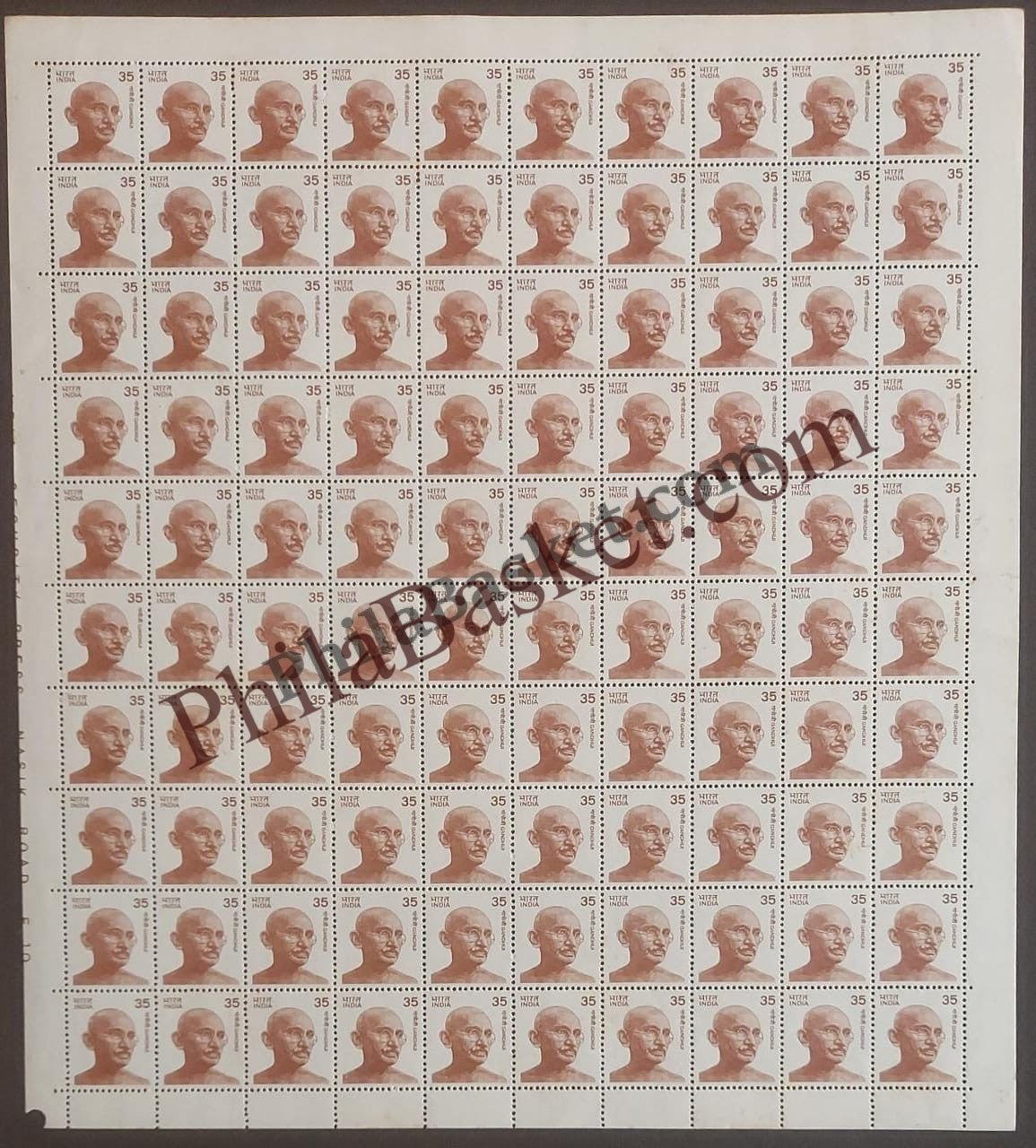 #DFS140 - Gandhi Definitive FullSheet Stamp India Gandhi Nehru Series
