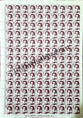 #DFS181 - Satyajit Ray Ashokan Watermark Definitive FullSheet Stamp India 10th Series Builders of Modern India (13) 01 Mar 2009