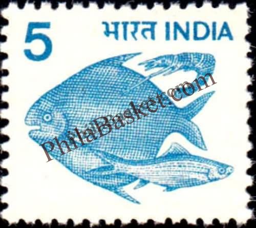 #DST119 - Pisciculture - Offset-litho Ashokan Watermark Definitive Stamp India 6th Series Rural Prosperity (21)