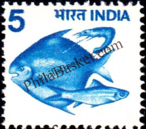 #DST120 - Pisciculture Ashokan Watermark Definitive Stamp India 6th Series Rural Prosperity (21)