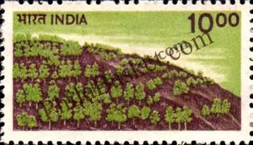#DST136 - Afforestation Ashokan Watermark Definitive Stamp India 6th Series Rural Prosperity (21)