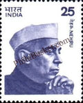 #DST145 - Nehru (corrected Hindi script) Large Definitive Stamp India Gandhi Nehru Series