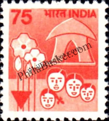 #DST153 - Family Planning Ashokan Watermark Definitive Stamp India 7th Series Family Planning, Energy Conservation & Technology (8) 20 Nov 1990