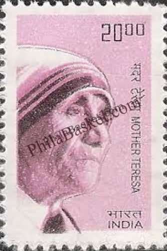 #DST187 - Mother Teresa Ashokan Watermark Definitive Stamp India 10th Series Builders of Modern India (13) 01 Mar 2009