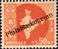 #DST64 - Map Ashokan Watermark Definitive Stamp India 3rd Series Ashoka Pillar Watermark (18)