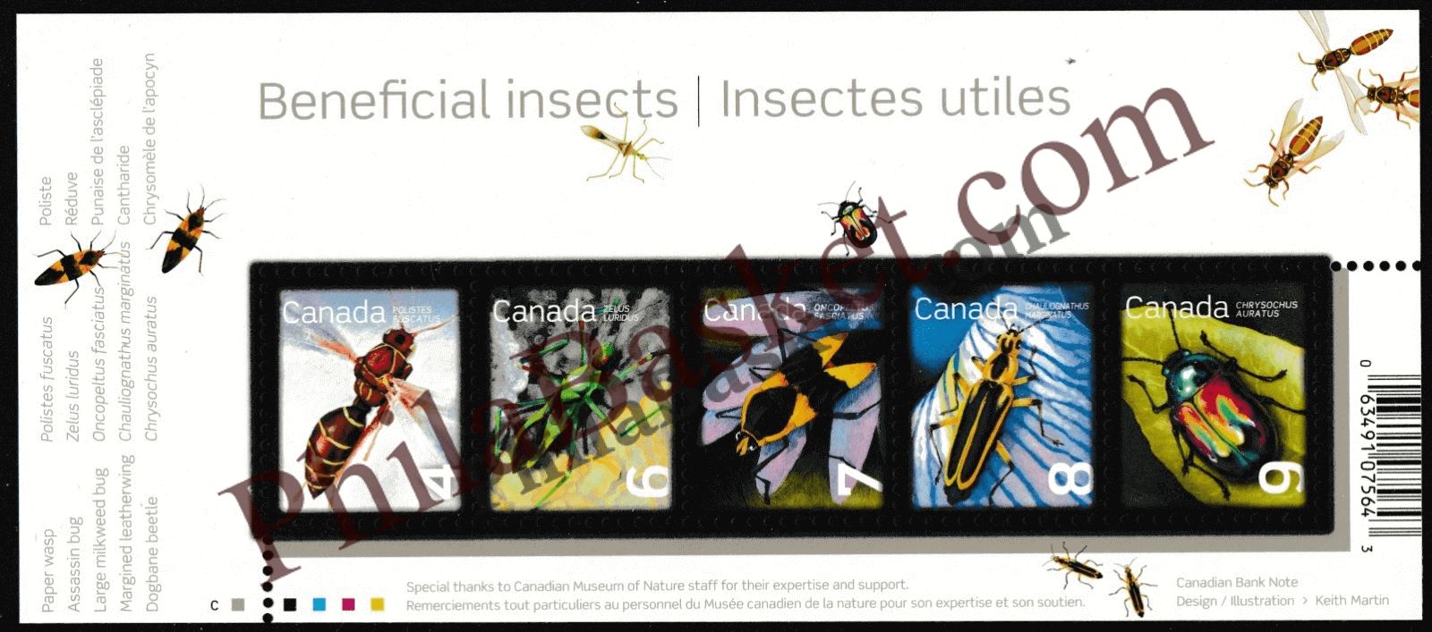#FI69 - Beneficial Insects - Insectes Utiles - Miniature Sheet - Canada - 04 Jun 2010
