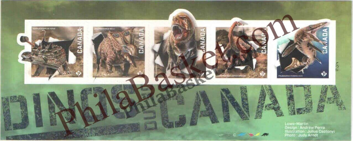 #FI73 - Dinosaurs of Canada - Miniature Sheet - Canada - 04 Jun 2015