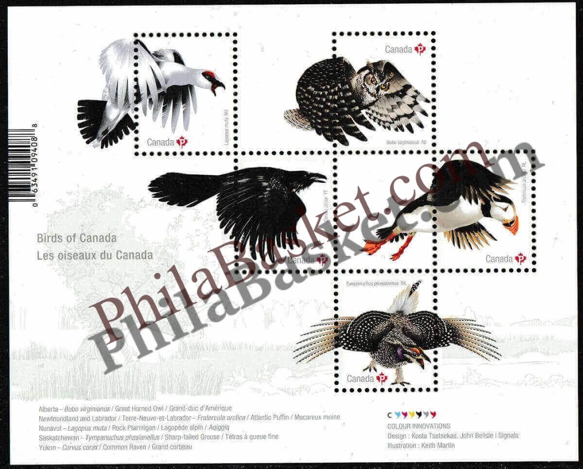 #FI77 - Birds of Canada Series 1 - Miniature Sheet - Canada - 04 Jun 2016