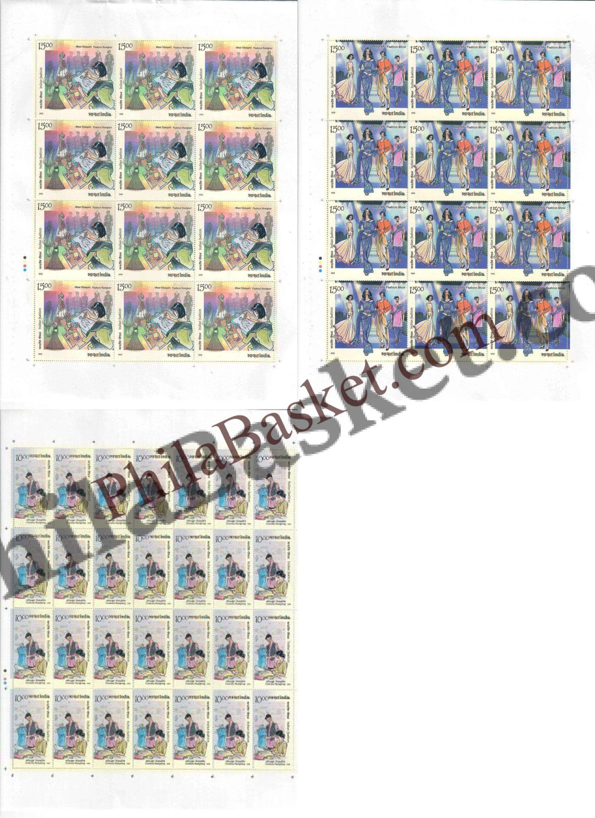 #FS1927-Indian Fashion - Concept to Consumer - Series 3- FullSheet (Set of 4) India MNH - 2019