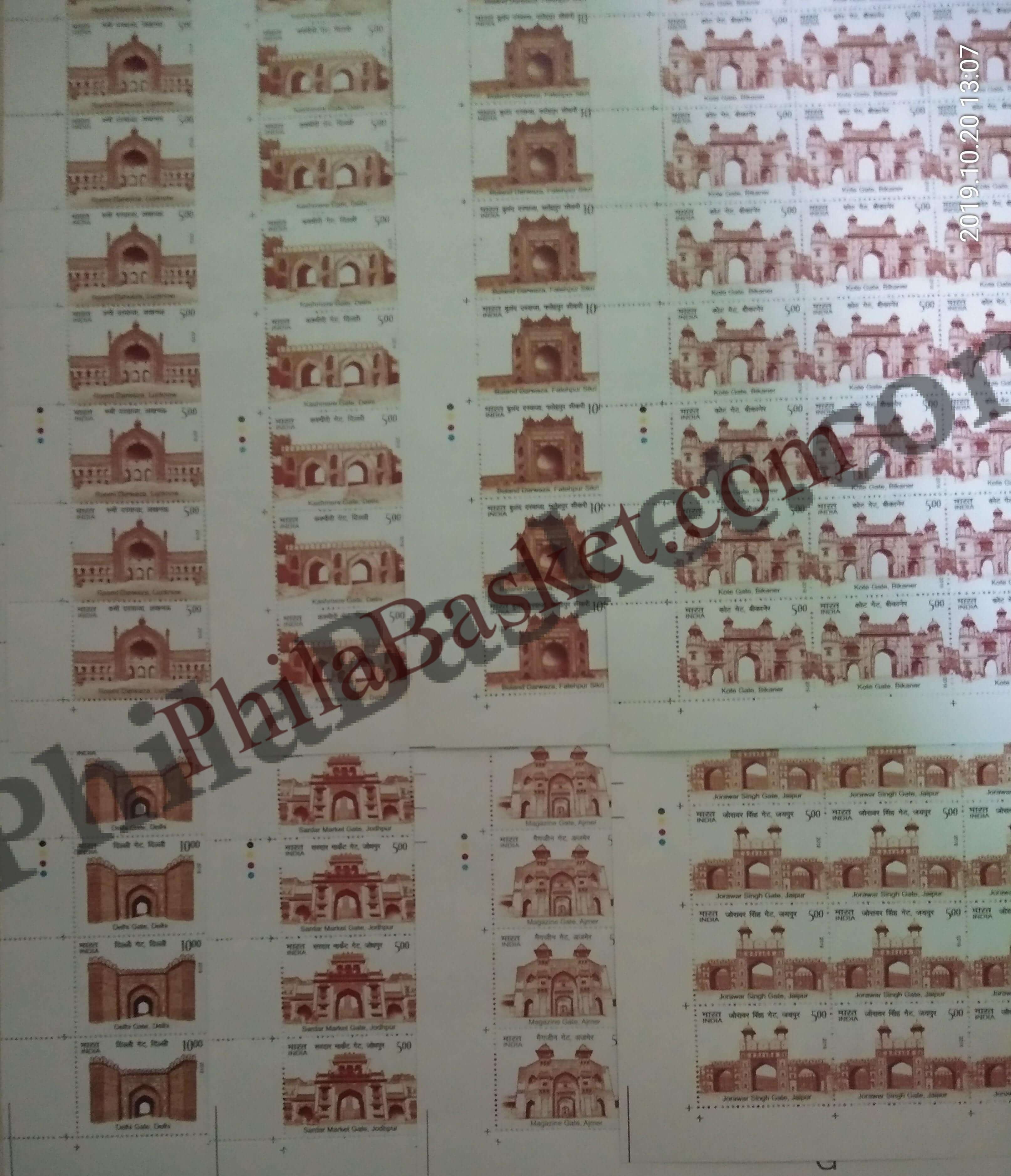 #FS1932-Historical Gates of indian Forts and Monuments- FullSheet (Set of 8) India MNH - 2019