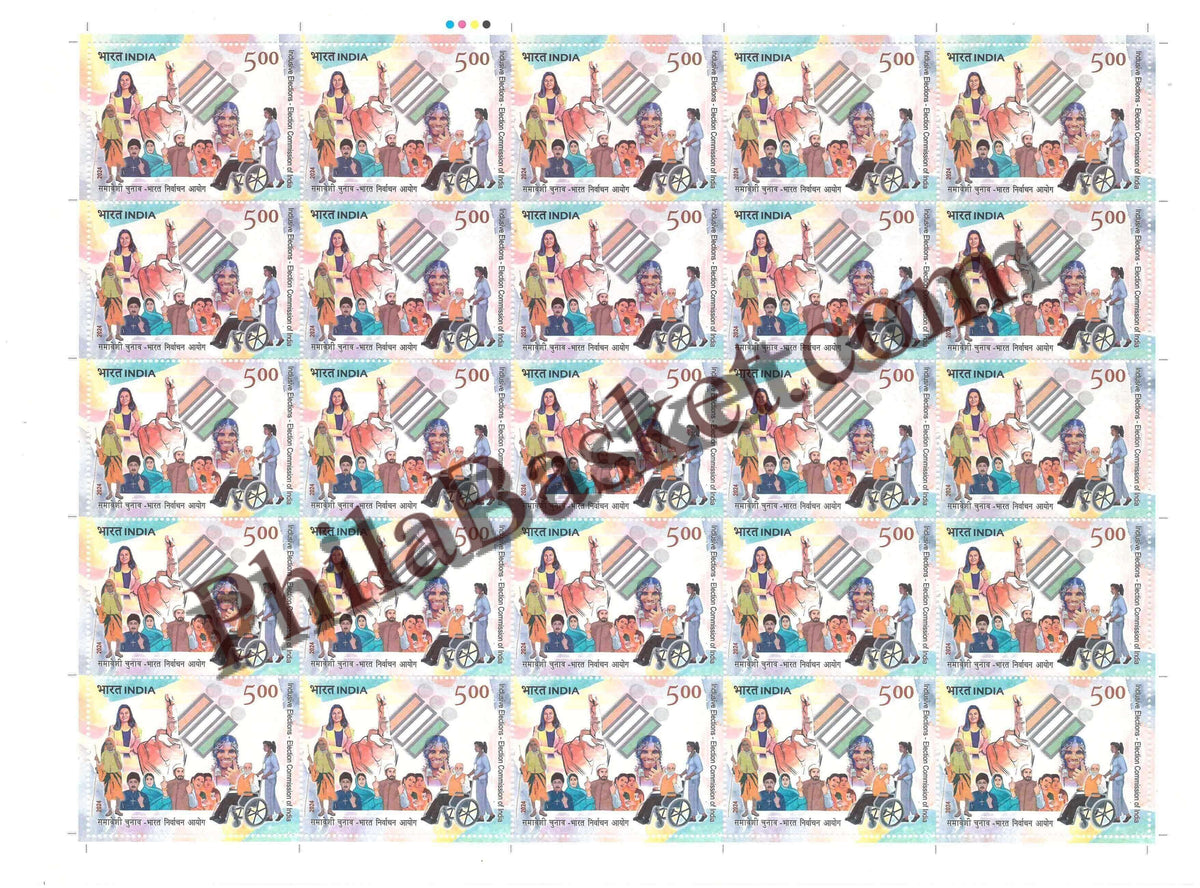 #FS2061 - Inclusive Elections - Election Commission of India - Fullsheet - India MNH - 25 Jan 2024