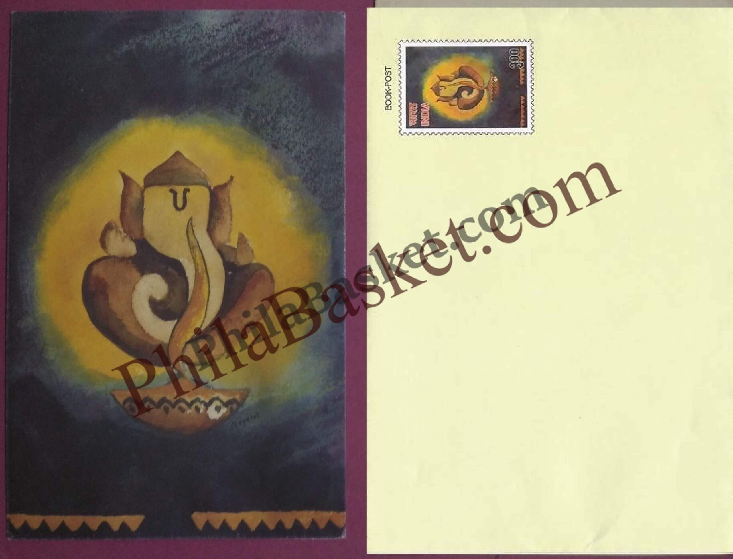 #GS119 - Happy Diwali - 4 Rs Envelop With Card - Diwali - Greeting Card India - 6th Series (25 Cards) - 1 Aug 2001
