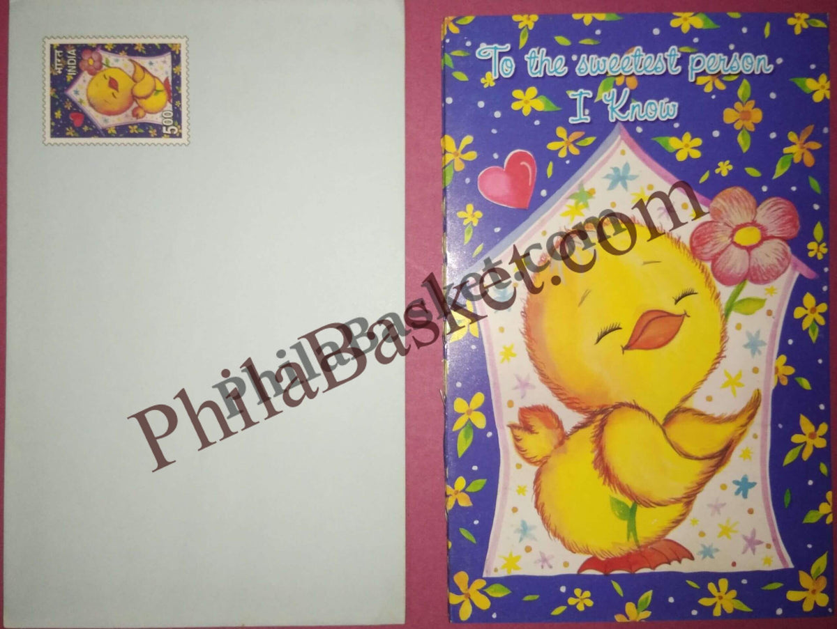 #GS226 - Friendship - 5 Rs Envelop With Card - General Purpose - Greeting Card India - 11th Series (46 Cards) - 18 Oct 2002