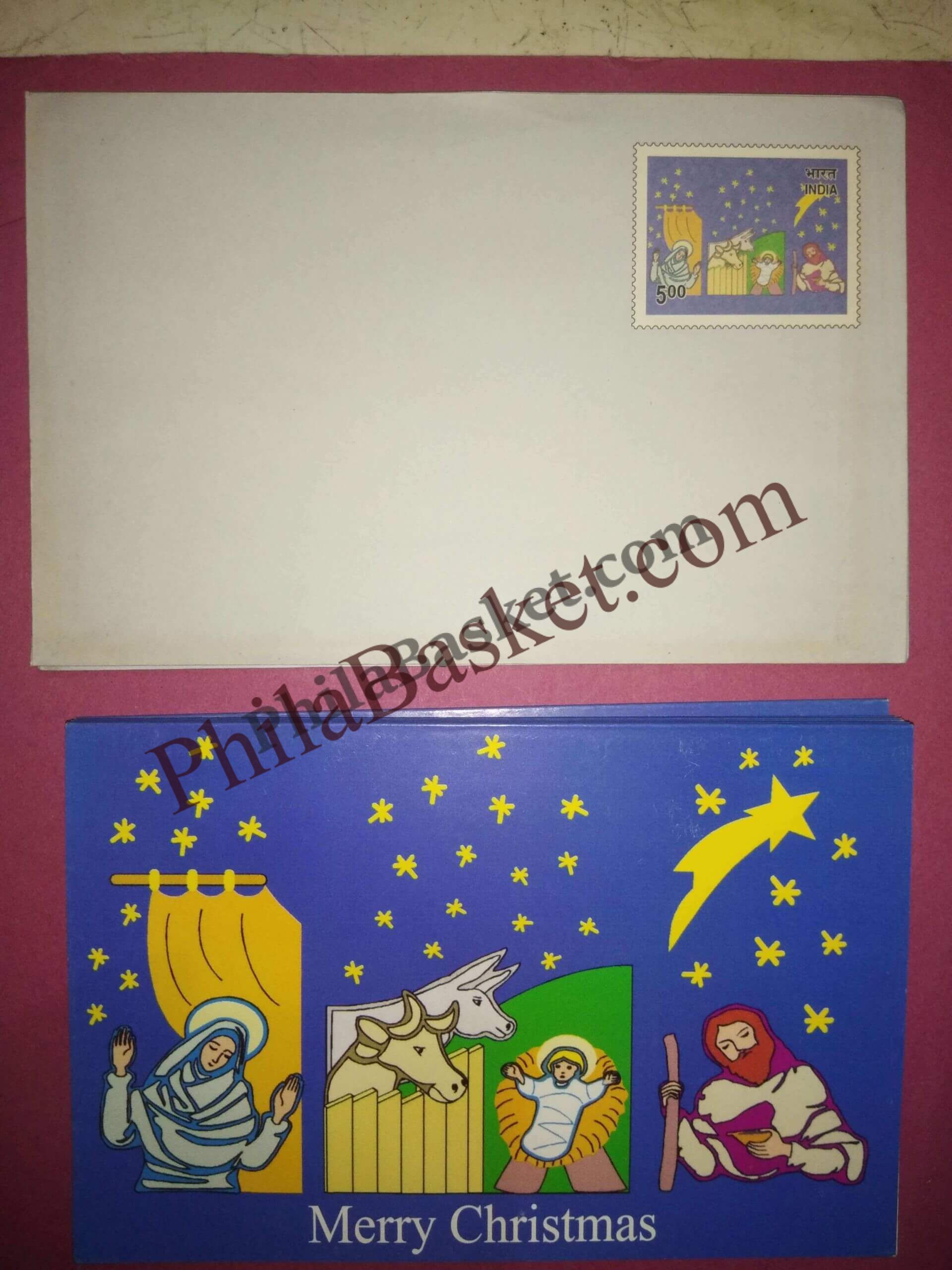 #GS245 - X-Mas - 5 Rs Envelop With Card - Christmas - Greeting Card India - 11th Series (46 Cards) - 18 Oct 2002