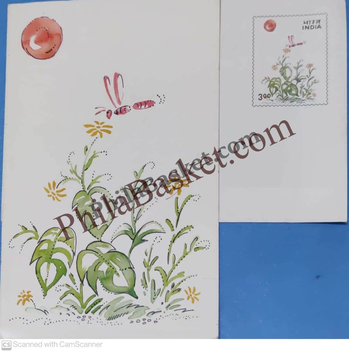 #GS44 - Basant - 3 Rs Envelop With Card - Christmas - Greeting Card India - 2nd Series (28 Cards) - 1 Dec 2000