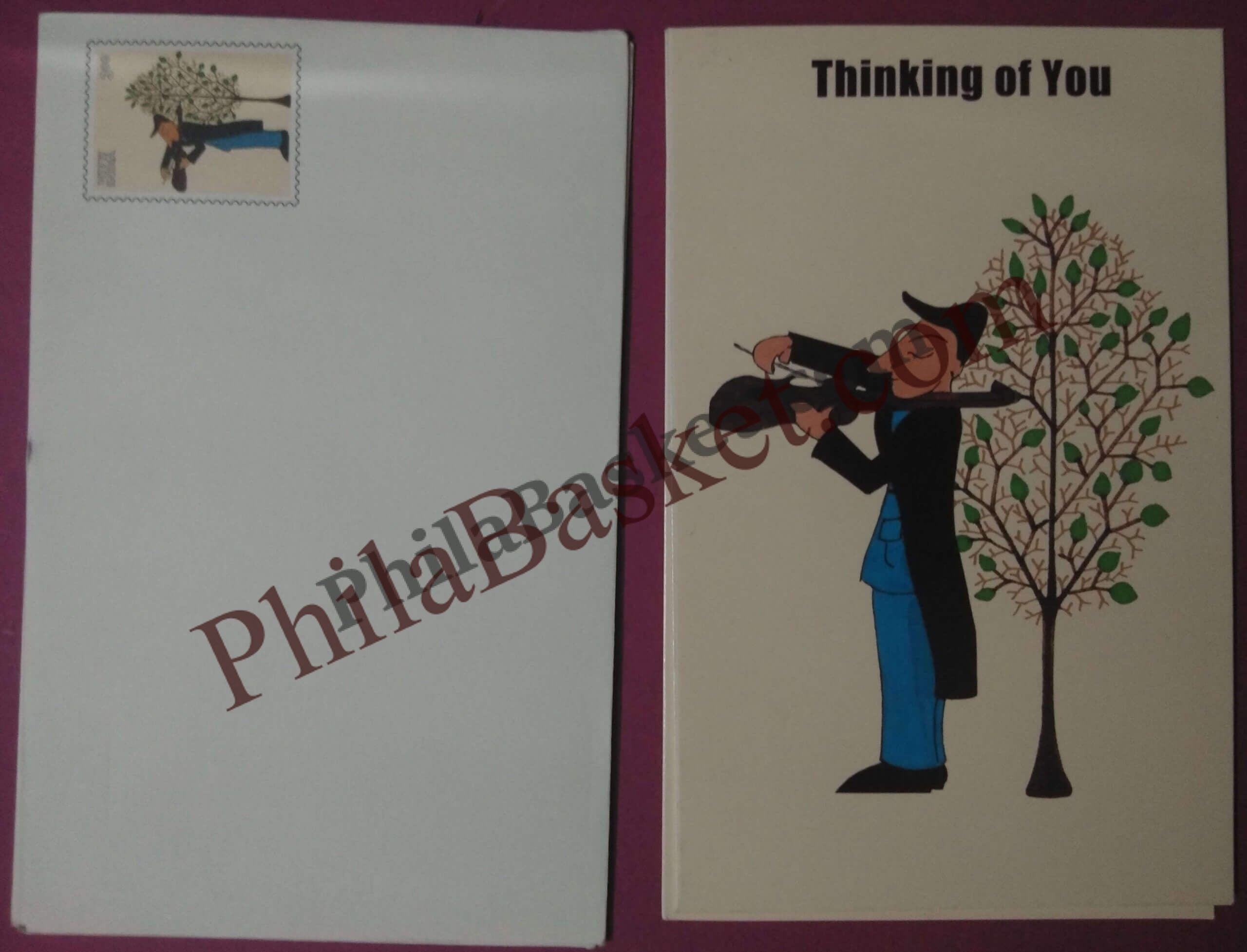 #GS80 - Thinking of You - 3 Rs Envelop With Card - General Purpose - Greeting Card India - 4th Series (16 Cards) - 15 May 2001