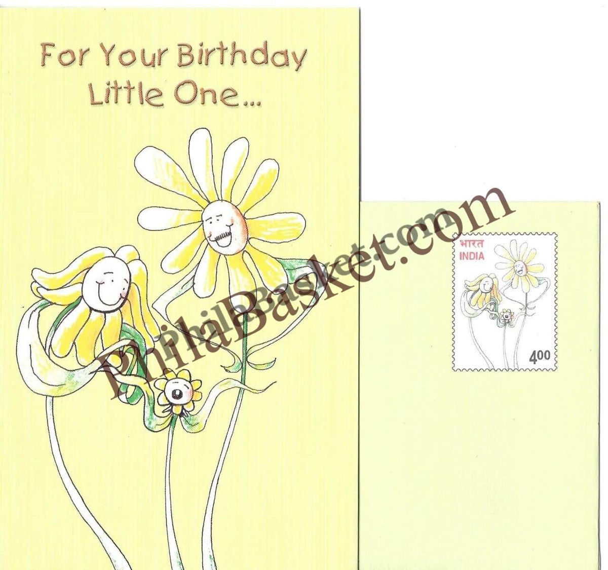 #GS91 - Birthday - 4 Rs Envelop With Card - General Purpose - Greeting Card India - 5th Series (15 Cards) - 1 Jul 2001