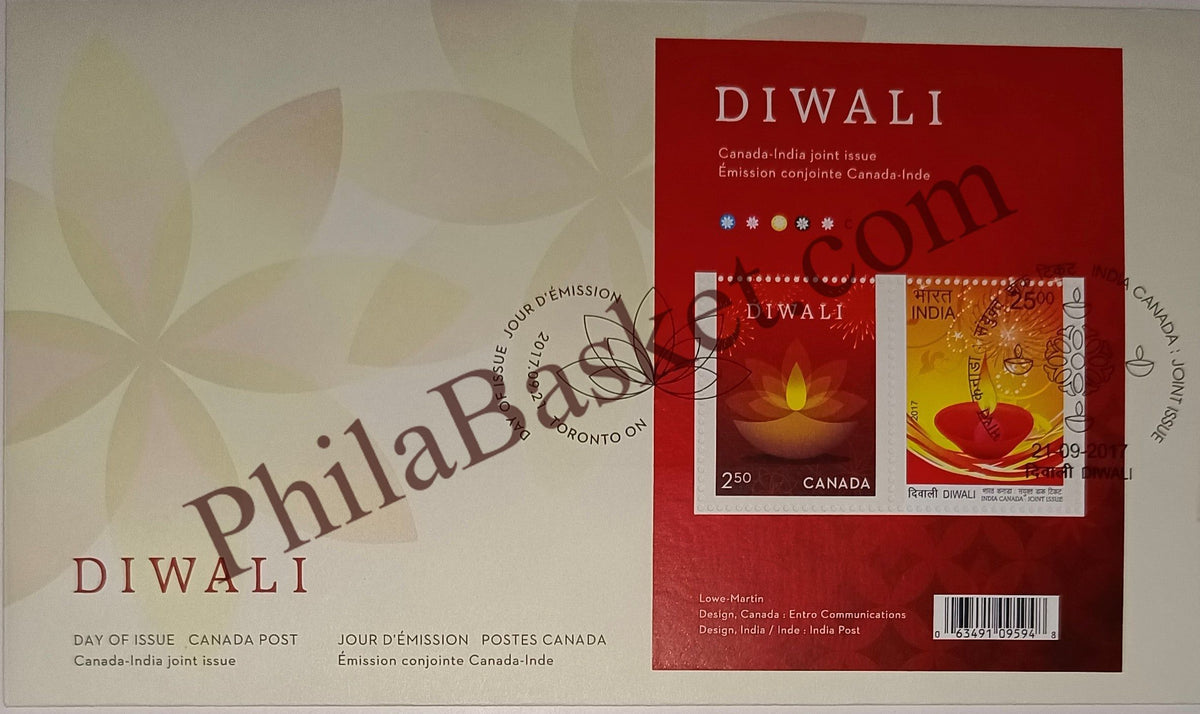 #JS102 - Canada India Joint Issue - Miniature Sheet First Day Cover - Canada -  21 Sep 2017