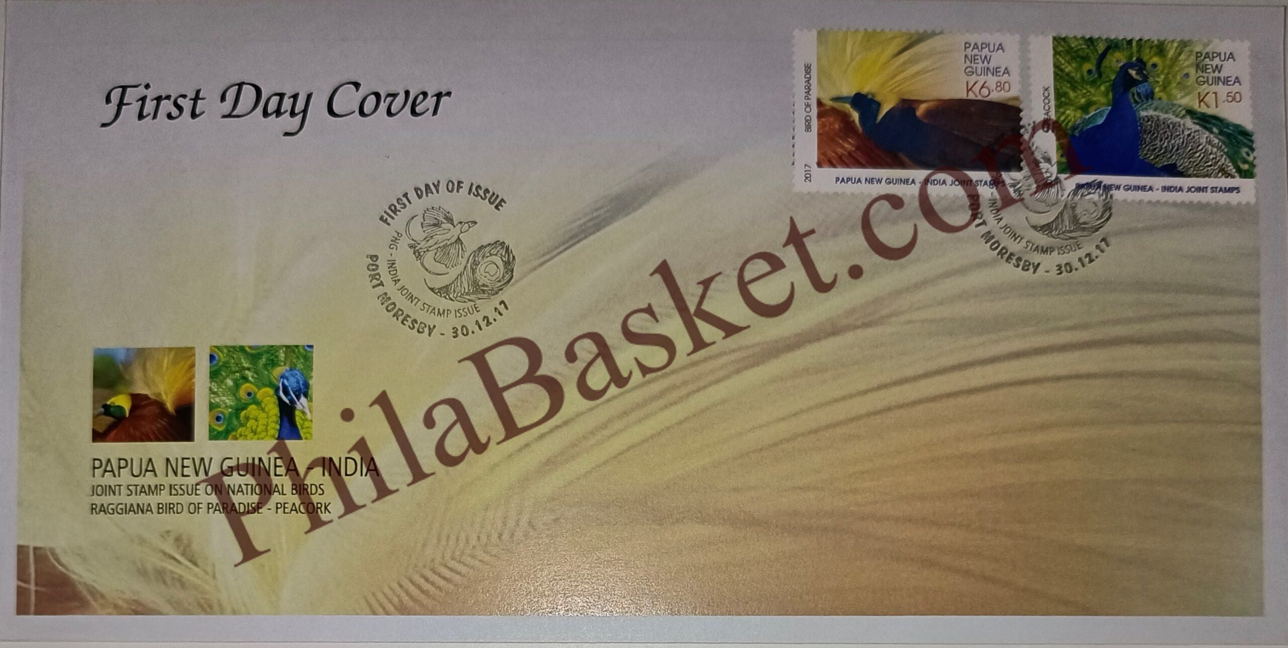 #JS109 - Papua New Guinea India Joint Issue - Stamp First Day Cover - Papua New Guinea -  30 Sep 2017