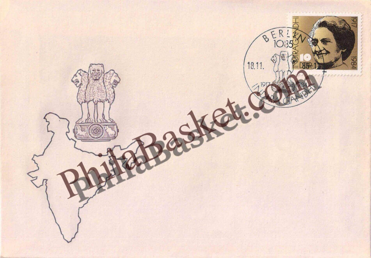 #JS207 - Indira Gandhi, Berlin, East Germany 1986 - Joint Issue - First Day Cover - Germany - 18 Nov 1986