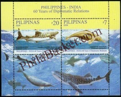 #JS48 - Philippines India Joint Issue - Miniature Sheet - Philippines -  16 Nov 2009