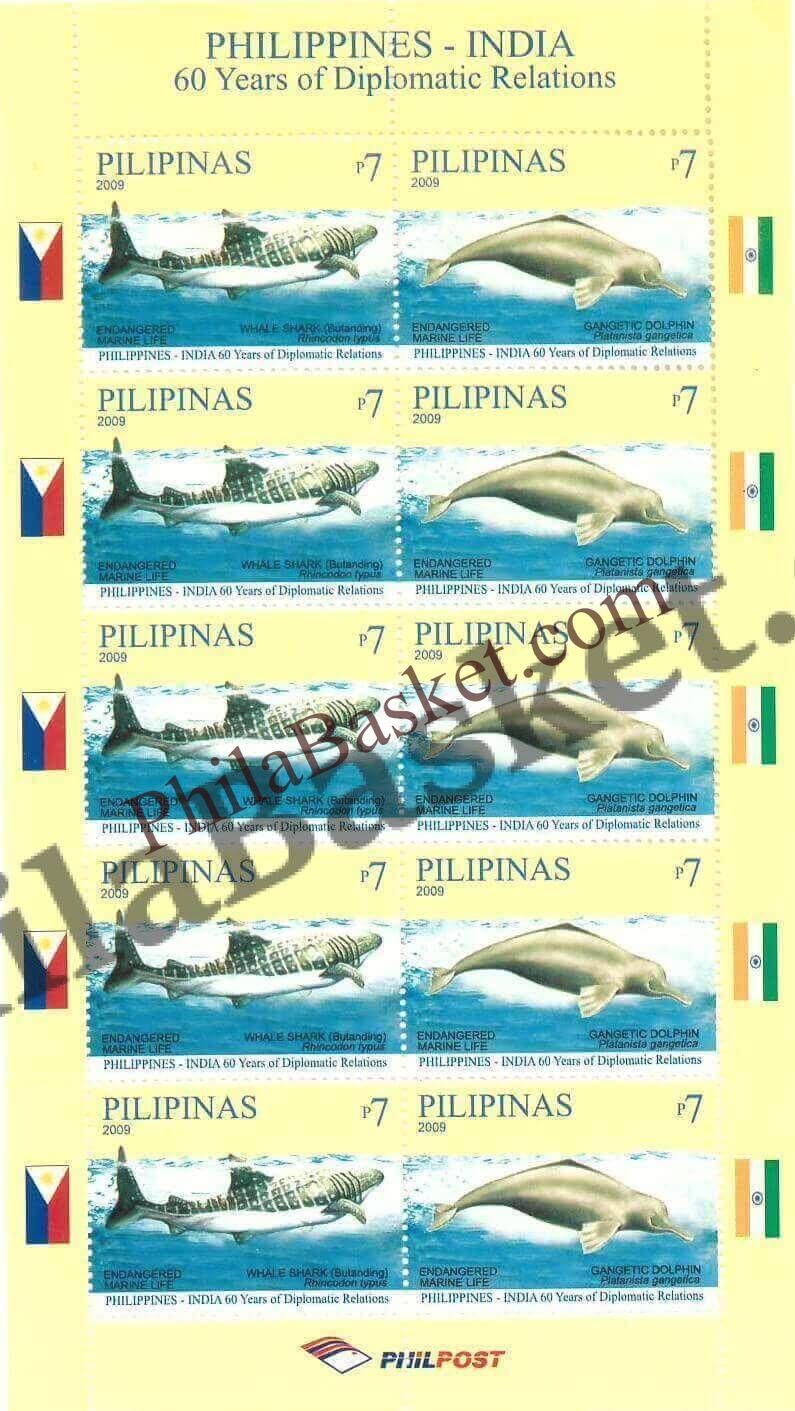 #JS49 - Philippines India Joint Issue - Sheetlet - Philippines -  16 Nov 2009