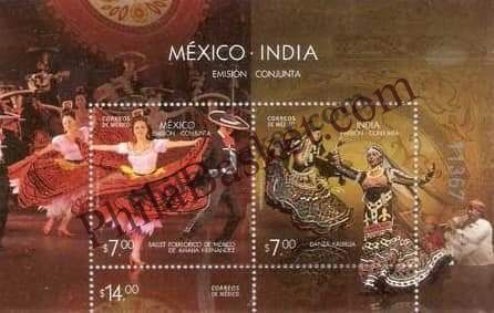 #JS54 - Maxico India Joint Issue - Miniature Sheet - Maxico -  15 Dec 2010