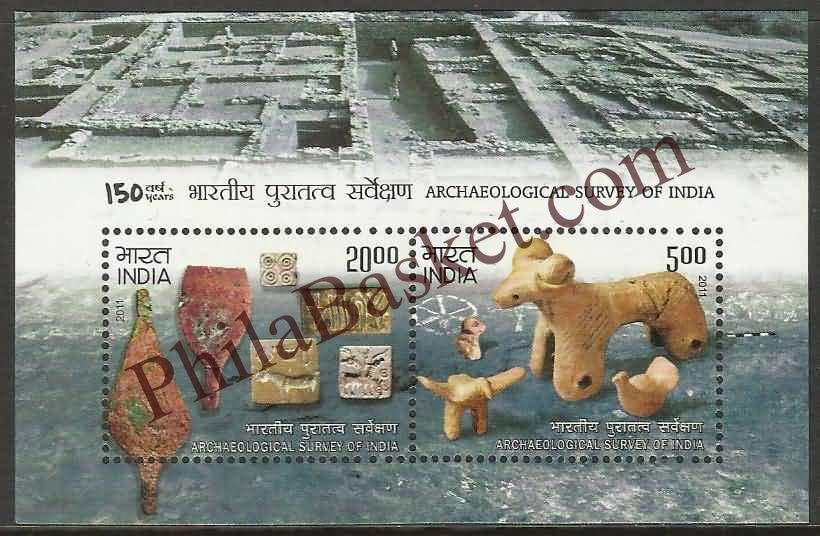 #MS101 - Archaeological Survey of India - Miniature Sheet MS - MNH - India - 20 Dec 2011