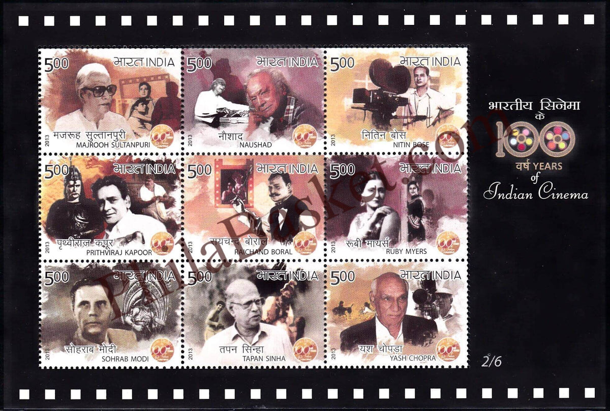 #MS111 - 100 Years of Indian Cinema (2/6) - Miniature Sheet MS - MNH - India - 03 May 2013