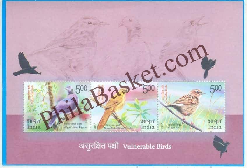 #MS189 - Vulnerable Birds - Miniature Sheet MS - MNH - India - 18 Sep 2017