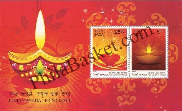 #MS190 - Diwali - India Canada Joint Issue - Miniature Sheet MS - MNH - India - 21 Sep 2017