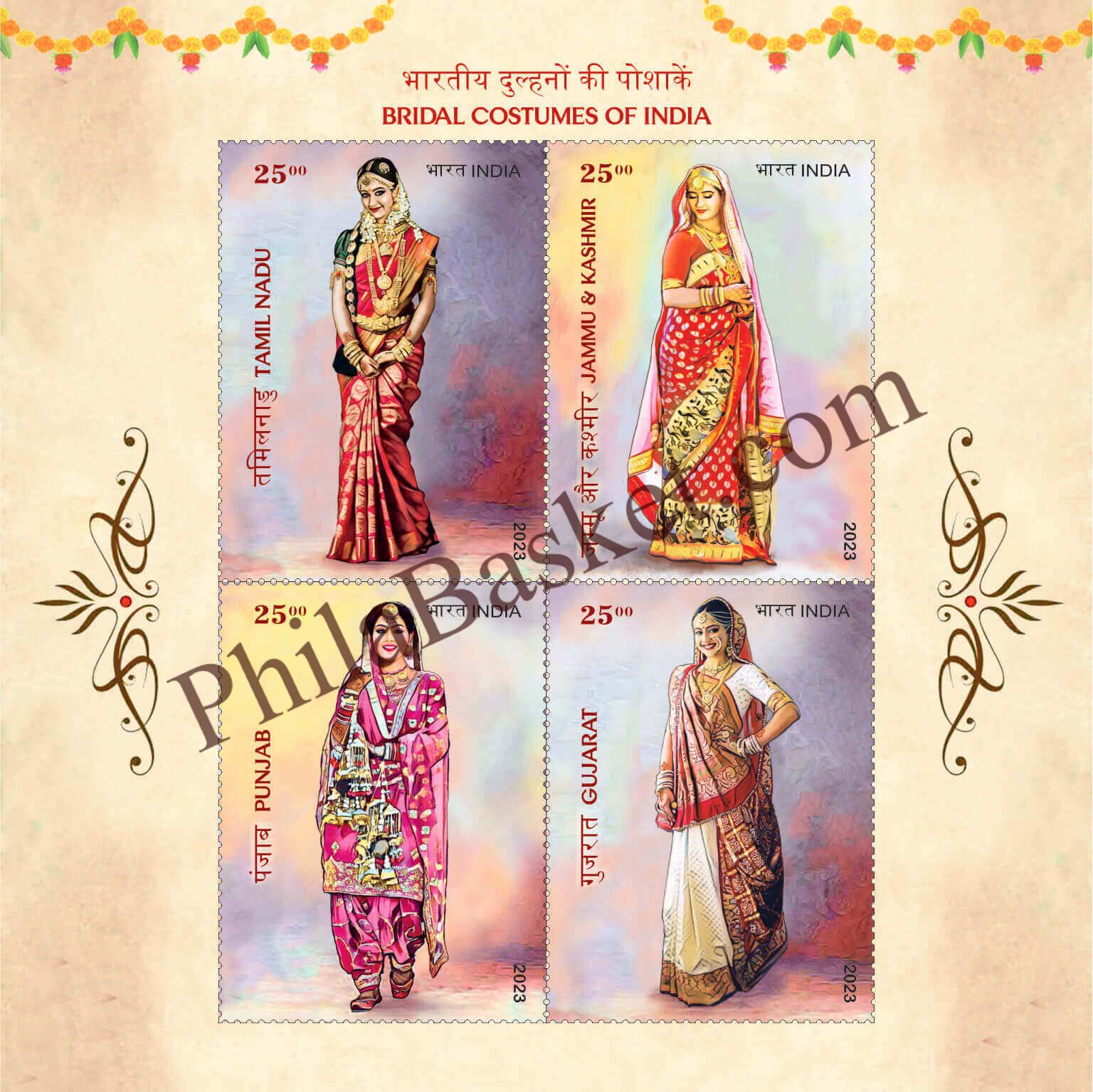 #MS266 - Bridal Costumes of India 1 - Miniature Sheet MS - MNH - India - 12 Feb 2023