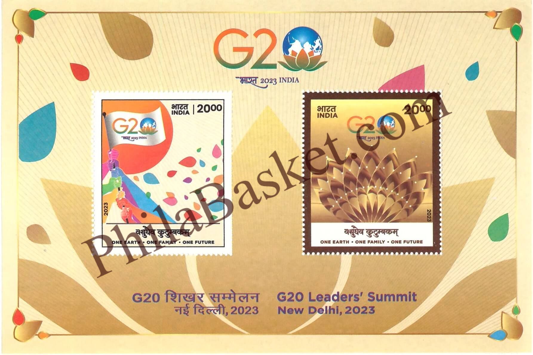 #MS271 - G20 Leaders Summit, New Delhi 2023 - Miniature Sheet MS - MNH - India - 26 Jul 2023