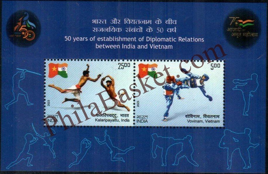 #MS272 - 50 Years of Establishment of Diplomatic Relations Between India and Vietnam - Miniature Sheet MS - MNH - India - 16 Oct 2023