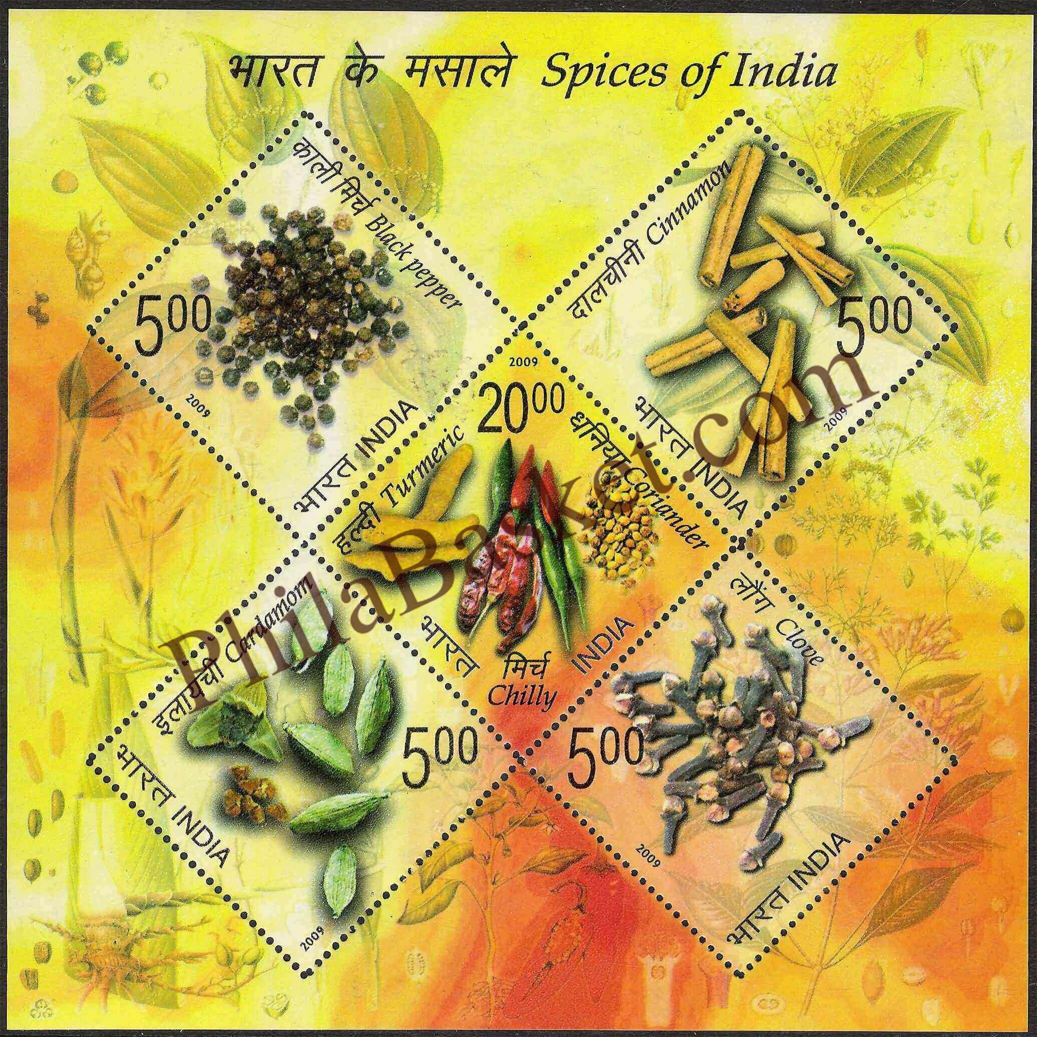 #MS70 - Spices of India - Miniature Sheet MS - MNH - India - 29 Apr 2009