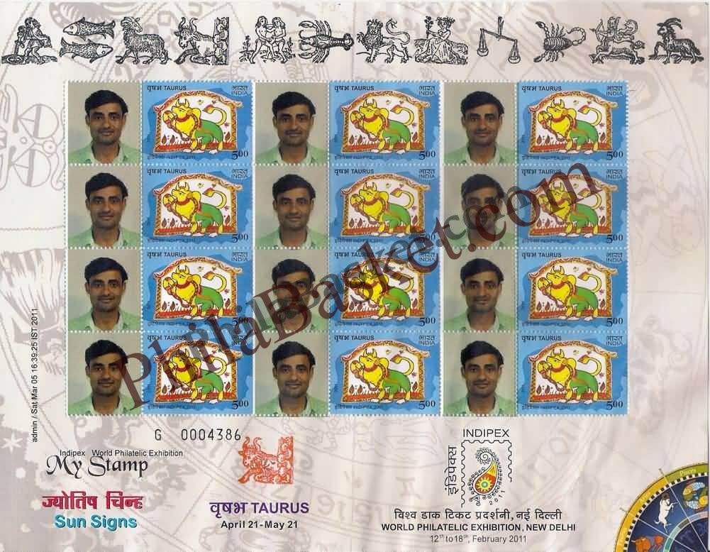 #MYS07 - Astrological Sign - Taurus - Personalize My Stamp - 12 Feb 2011