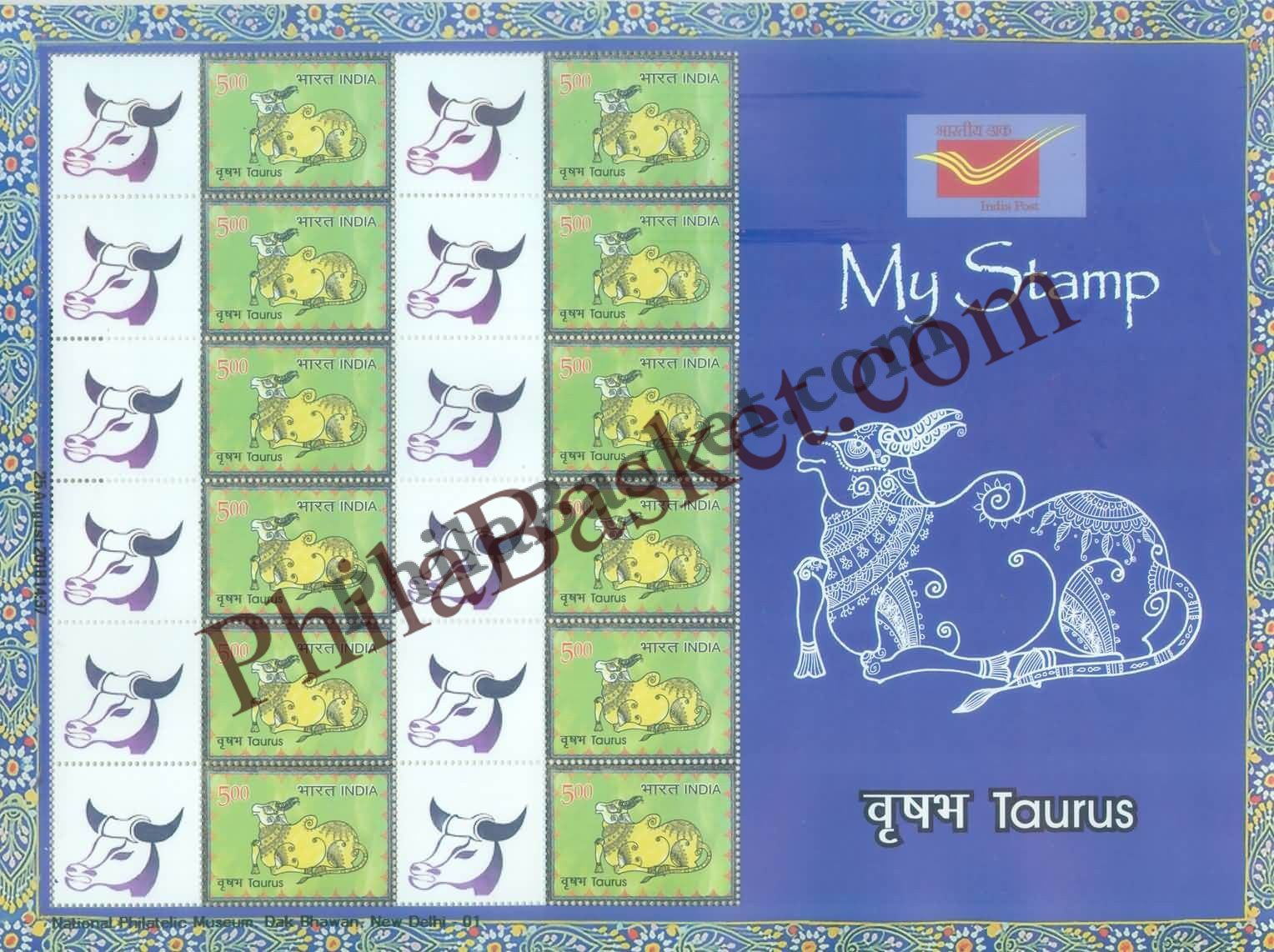 #MYS107 - Astrological Sign - Taurus - Personalize My Stamp - 07 Jul 2018