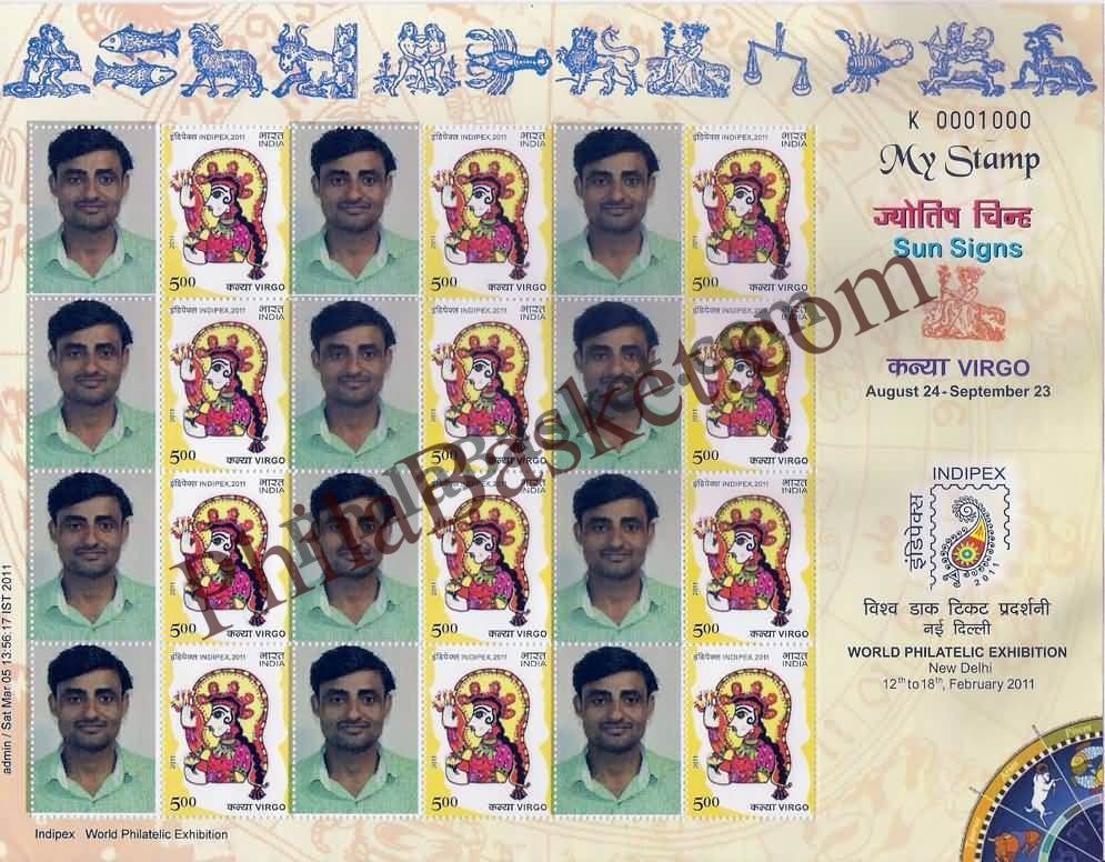 #MYS11 - Astrological Sign - Virgo - Personalize My Stamp - 12 Feb 2011