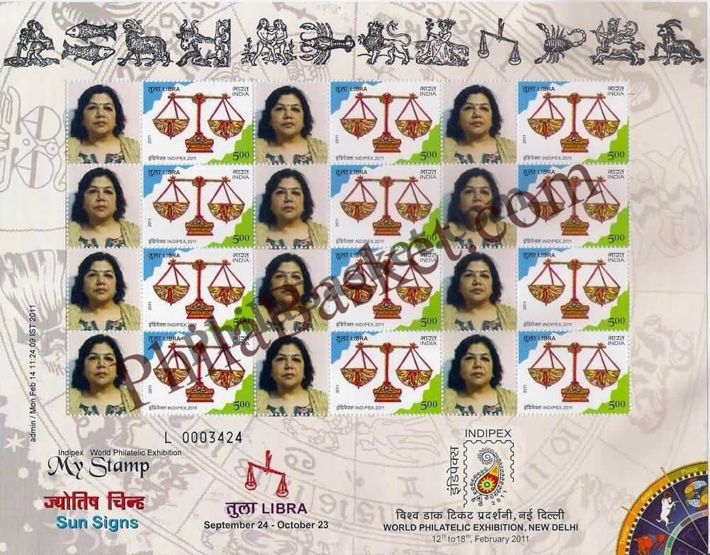 #MYS12 - Astrological Sign - Libra - Personalize My Stamp - 12 Feb 2011