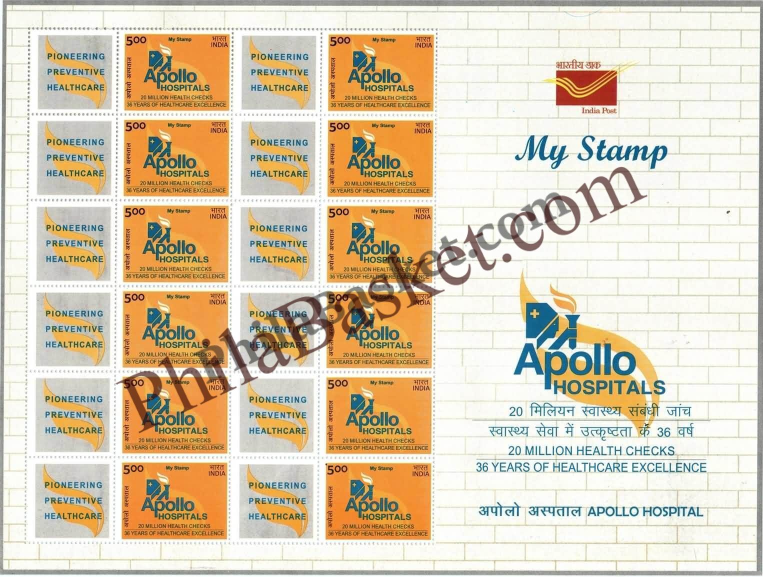 #MYS145 - 20 Million Healrh Checks, Apollo Hospitals - Customize My Stamp - 18 Feb 2019