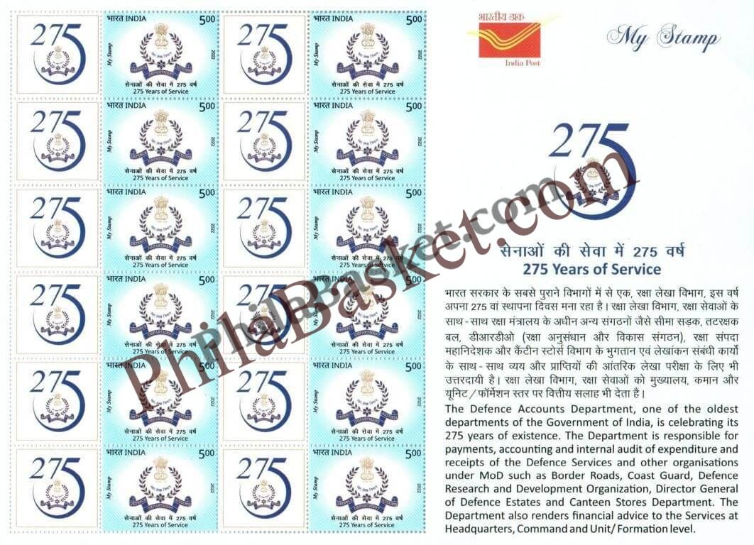 #MYS250 - Defence Accounts Department  - Customize My Stamp -  14 Nov 2022