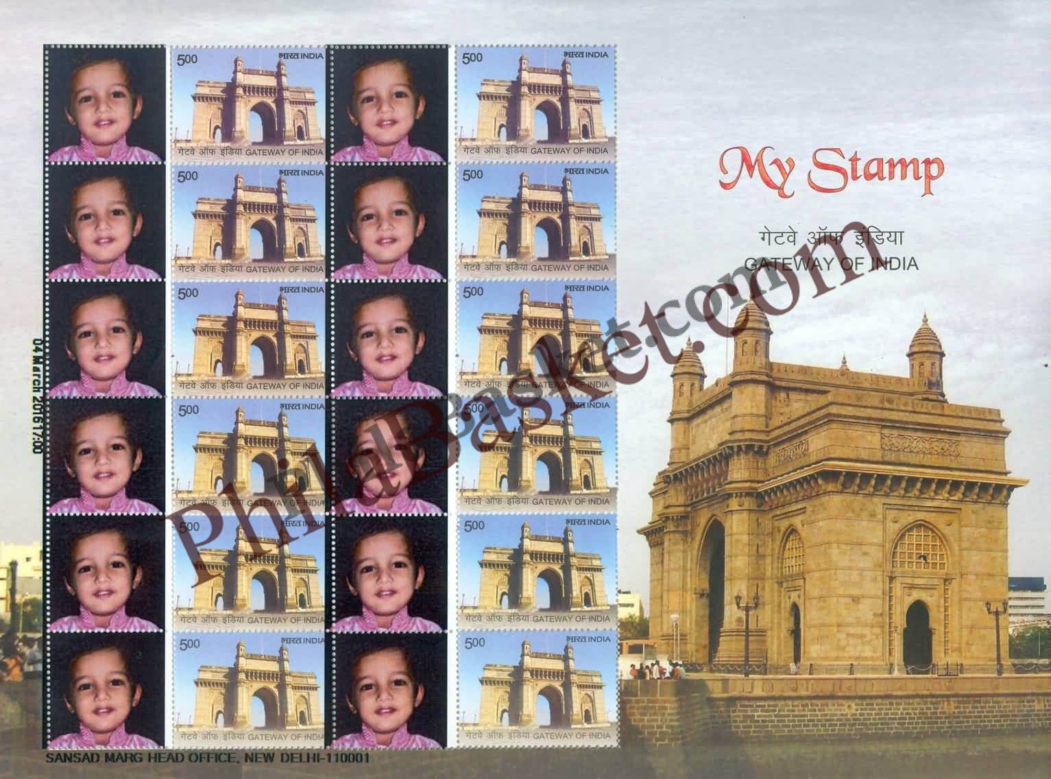 #MYS38 - Gateway of India - Personalize My Stamp - 29 Feb 2016