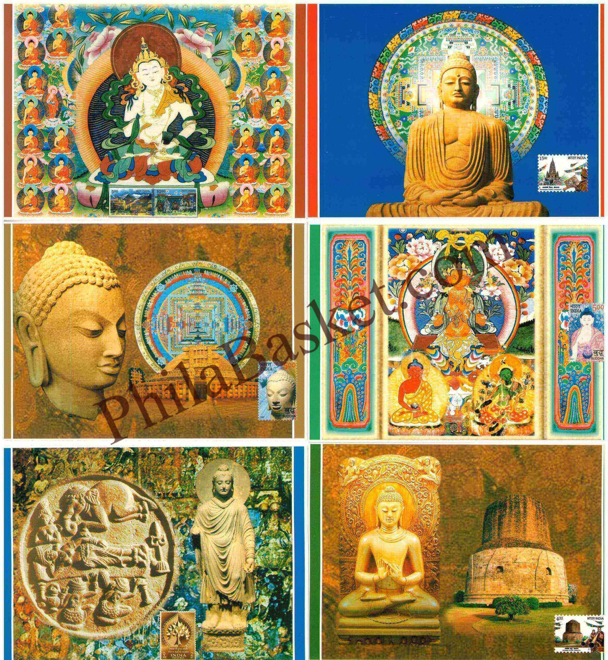 #PC123 - Budhha (Set of 6) - Picture Postcard - New Delhi - India - 04 Jun 2025