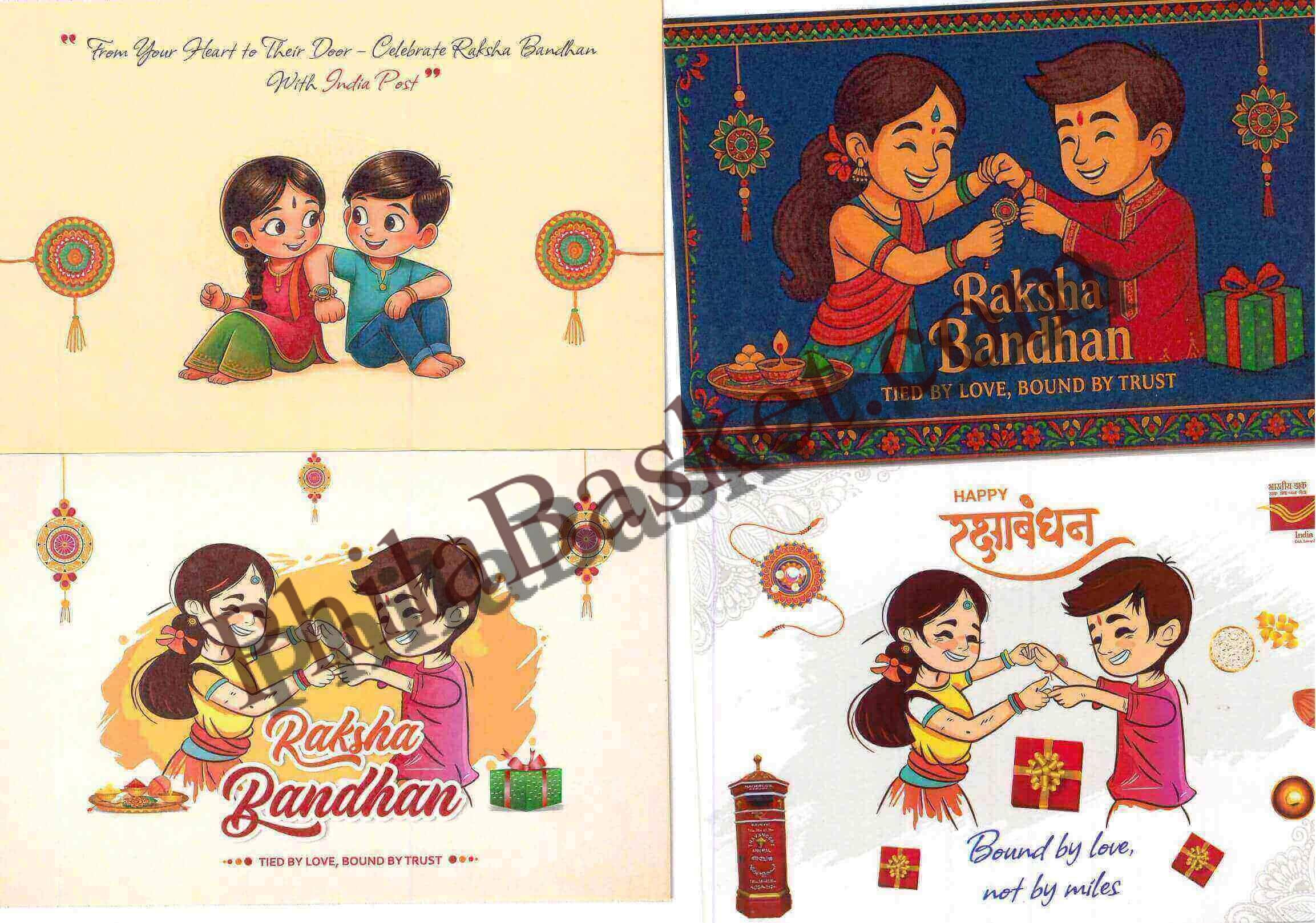 #PC131 - Raksha Bandhan (Set of 3) - Picture Postcard - New Delhi - India - 09 Aug 2025