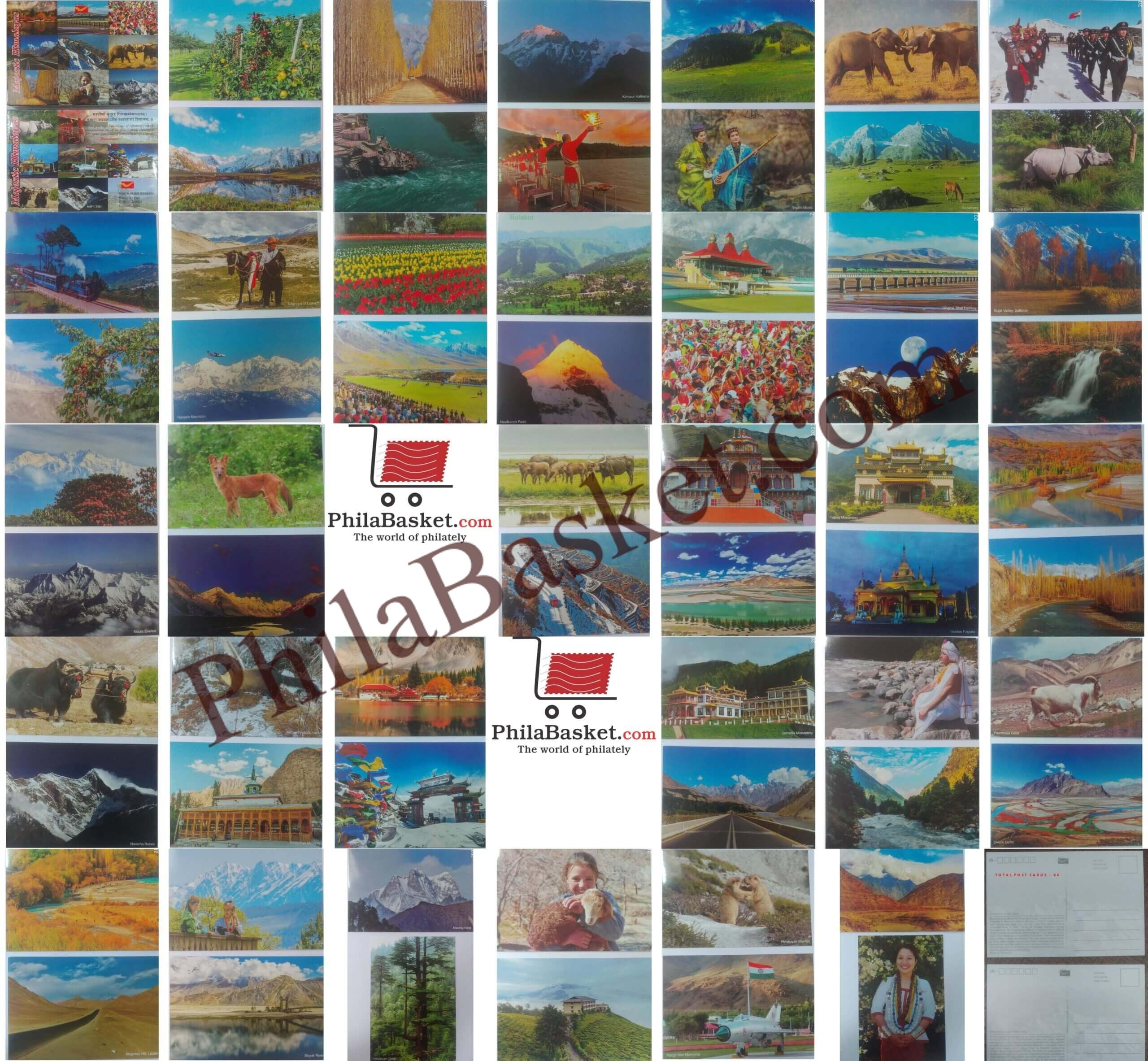 #PC23 - Picture Postcard on Majestic Himalayas Series 2 by India Post ( Set of 64) - India - 2023