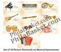 #PC78 - Musical Instruments (Set of 10) - Picture Postcard - Delhi - India - 05 Dec 2024