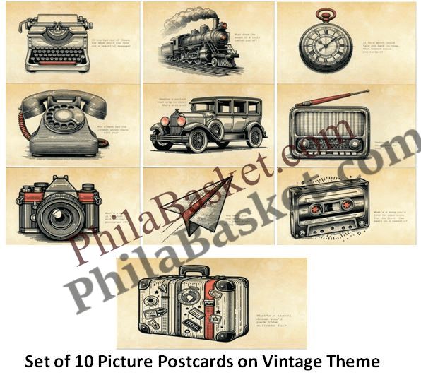 #PC80 - Vintage Theme (Set of 10) - Picture Postcard - Delhi - India - 05 Dec 2024