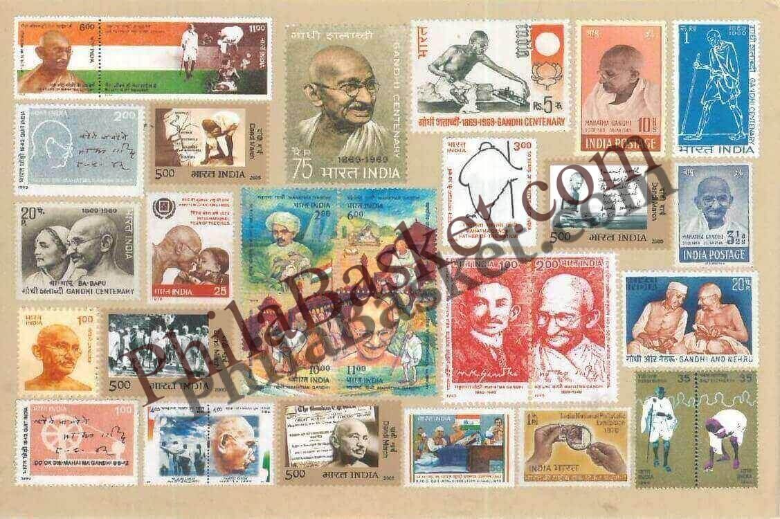 #PC99 - Mahatma Gandhi in Stamps - Picture Postcard - New Delhi - India - 14 Feb 2011