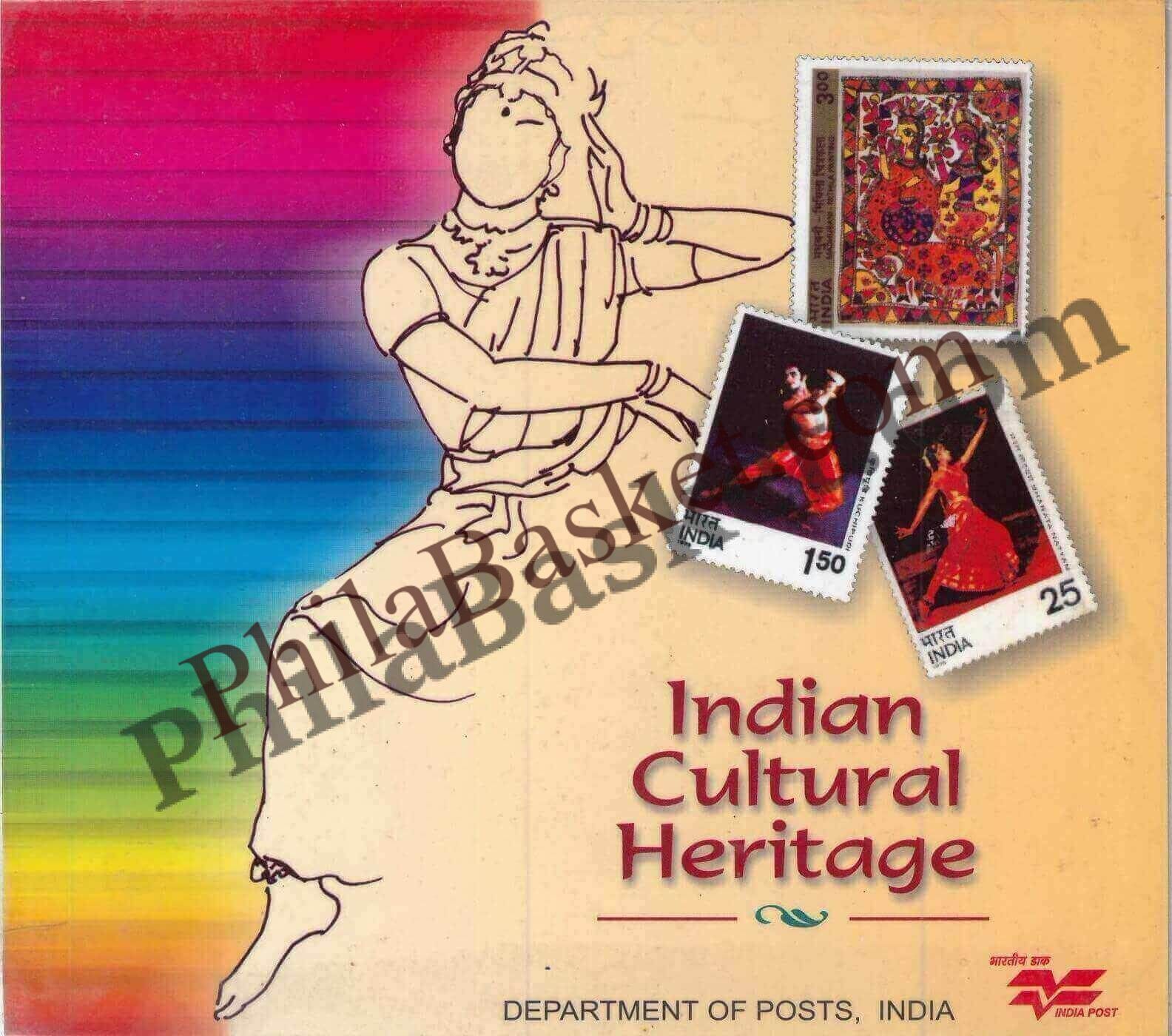 #PP20 - Thematic Pack on Cultural Heritage (Contains 1 set of 6 1975 Dances & Madhubani Set) - Official Pack - Presentation Pack - India MNH - 04 Jun 2000
